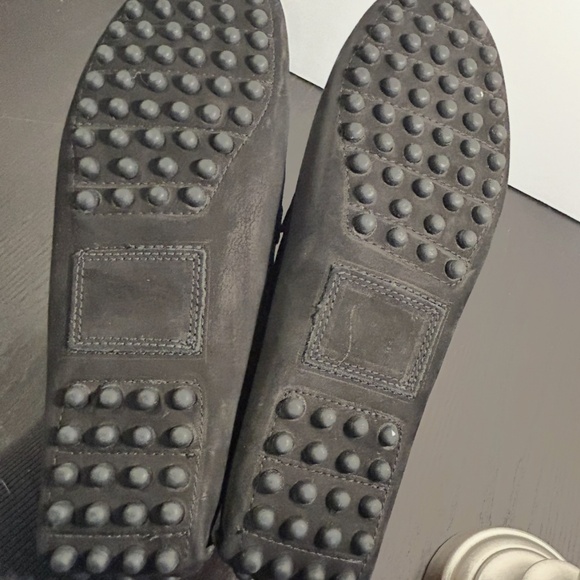 Massimo Matteo Nubuck Loafers Driving Shoes Black Mens 10
